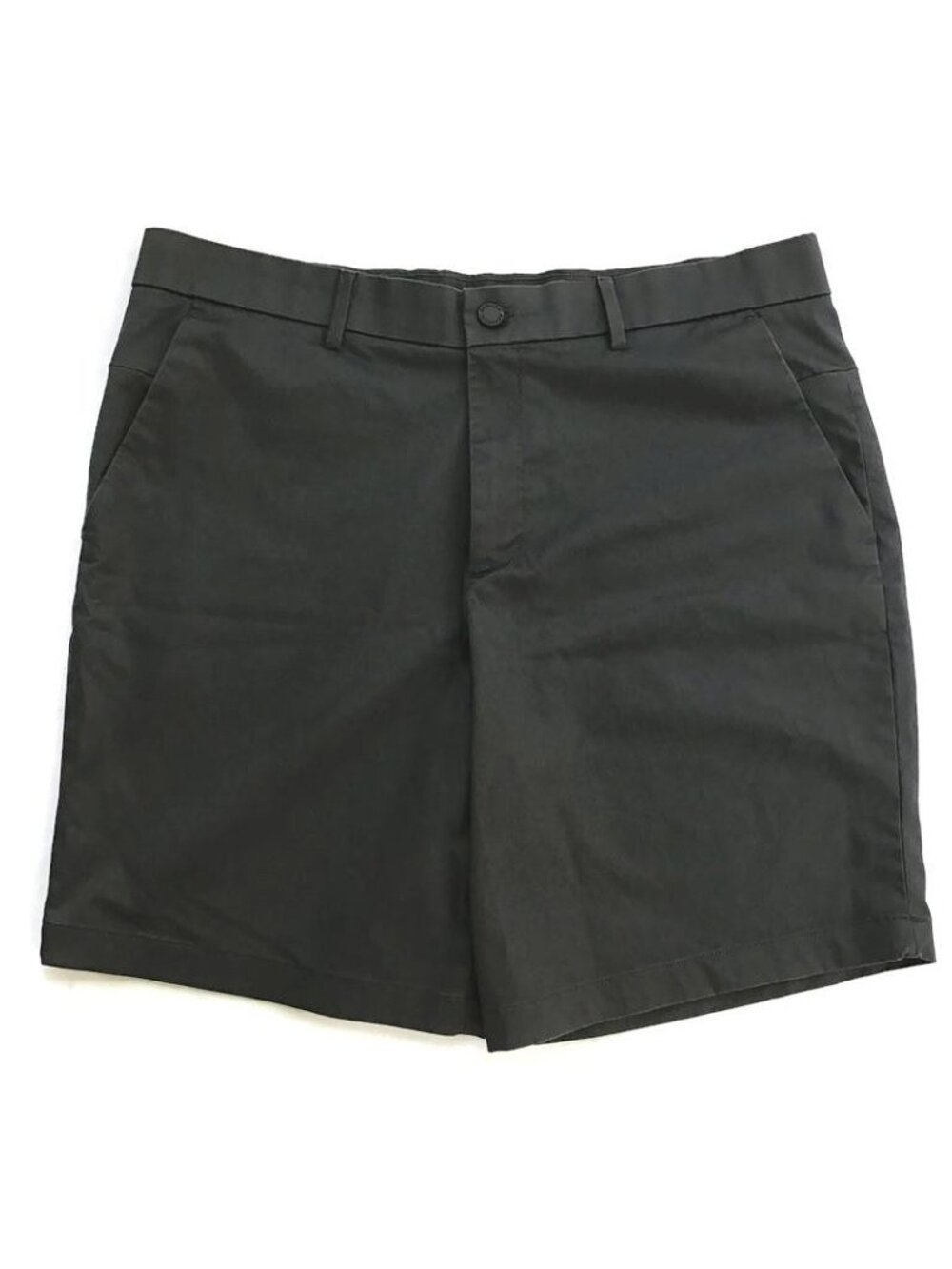Banana Republic Aiden Shorts Men's 36 Dark Gray Flat Front Chino